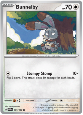 175/197 Bunnelby (Reverse Holo)