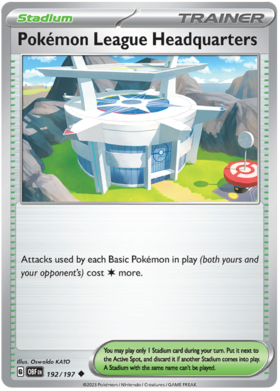 192/197 Pokemon League Headquarters (Reverse Holo)