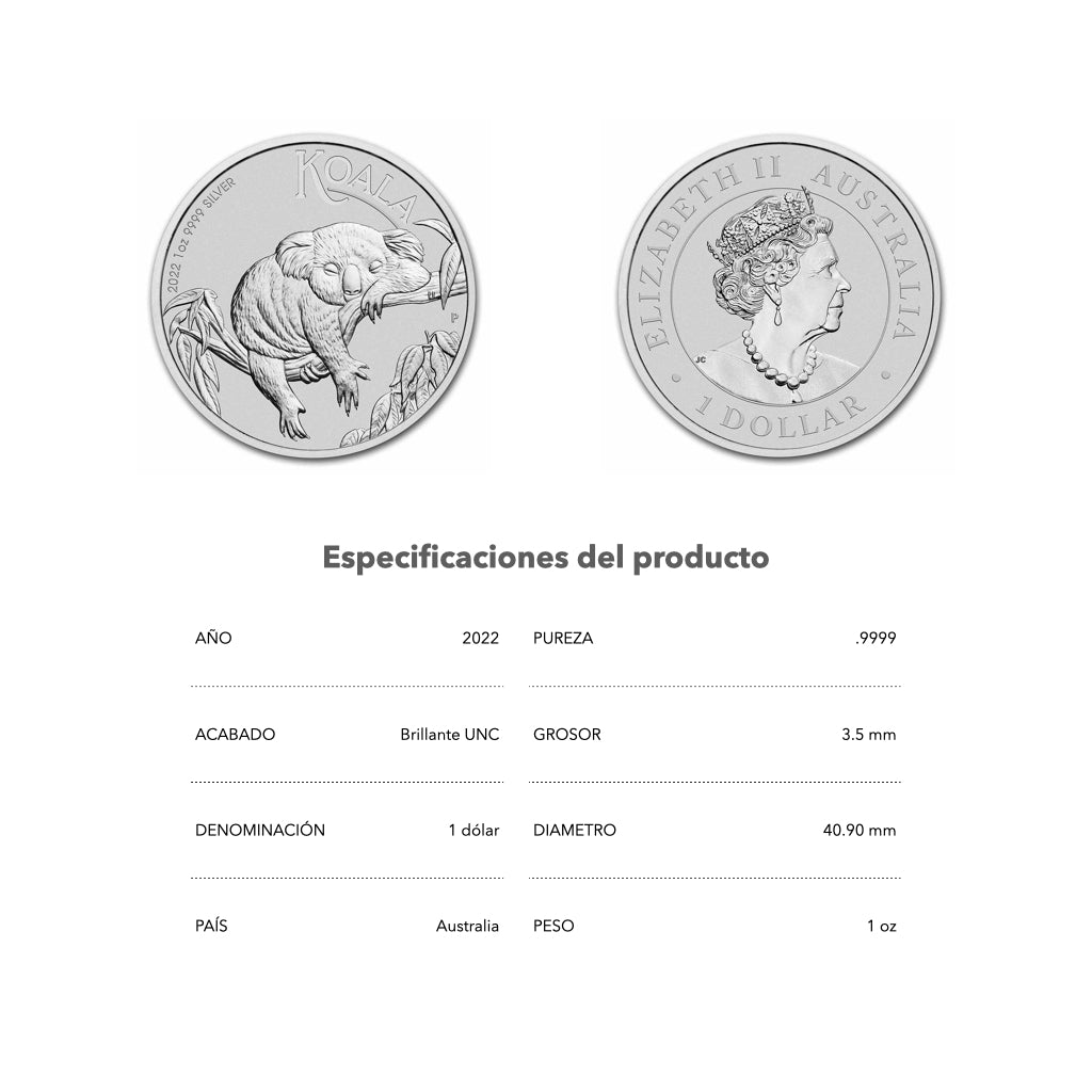 Koala - 2022 - Australia - Moneda de Plata