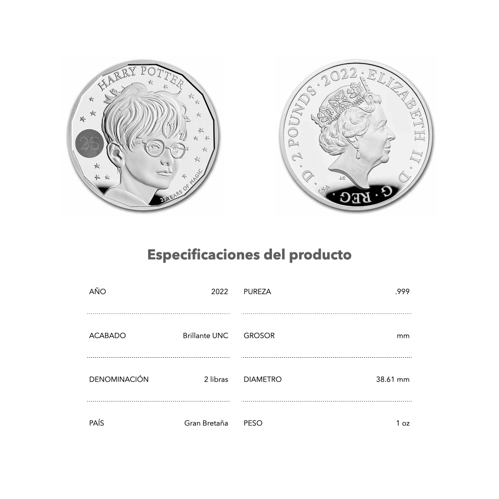 Harry Potter 25 aniversario - 2022 - Moneda de Plata