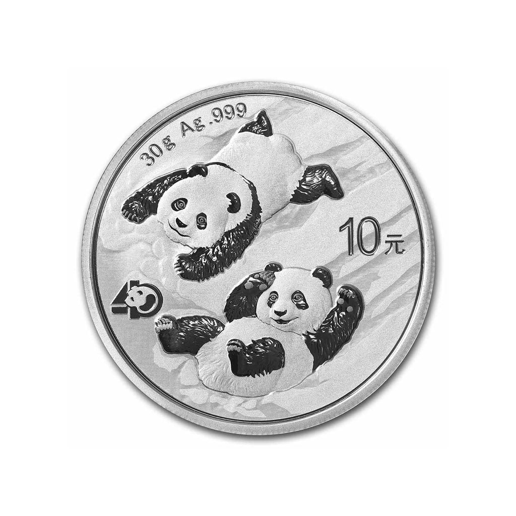 Panda - 2022 - China - Moneda de plata - 40 aniversario