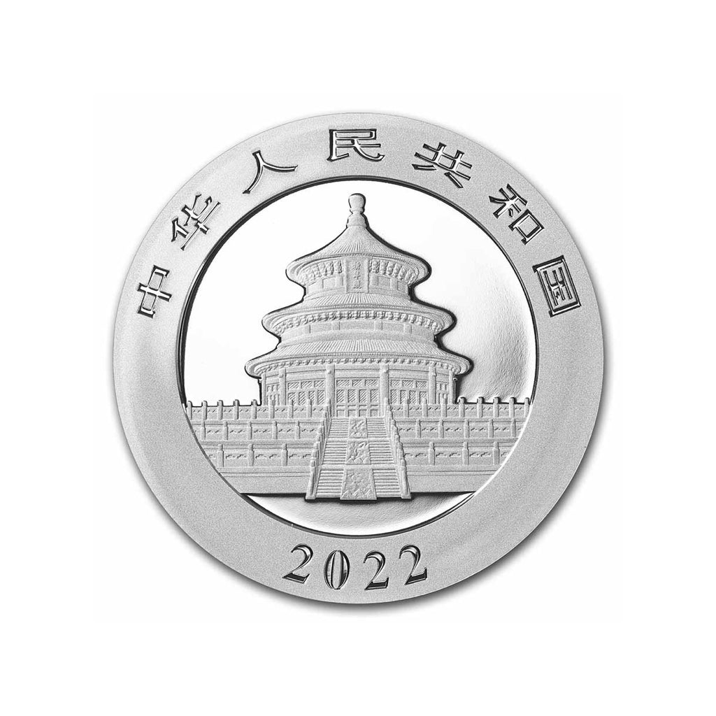 Panda - 2022 - China - Moneda de plata - 40 aniversario