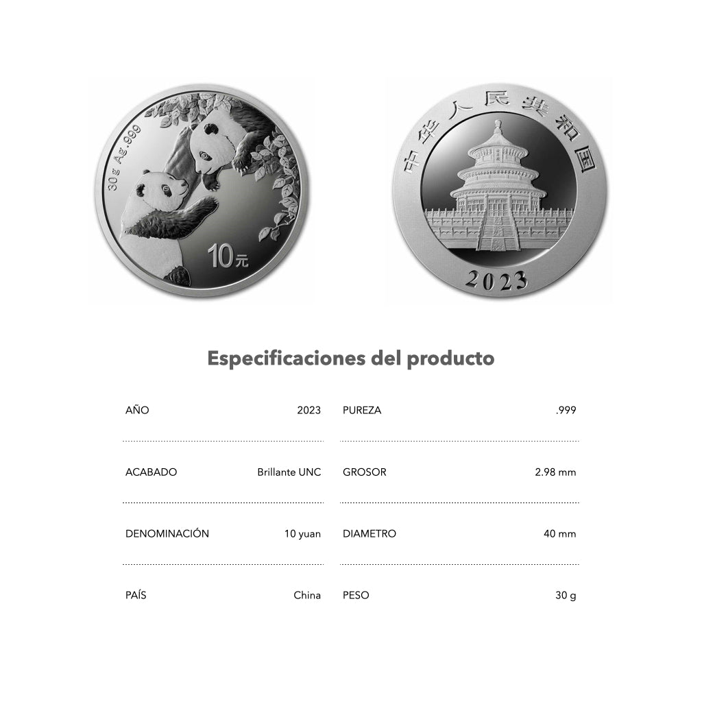 Panda - 2023 - China - Moneda de plata