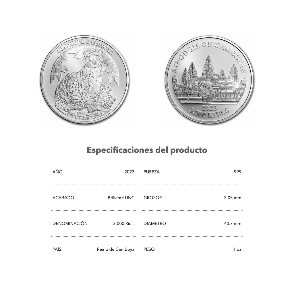 Leopardo - 2023 - Camboya - Moneda de Plata