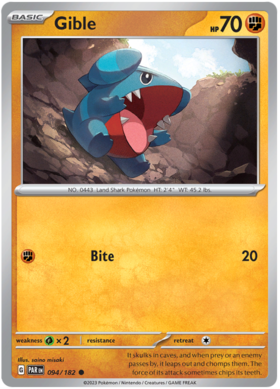 094/182 Gible (Reverse Holo)