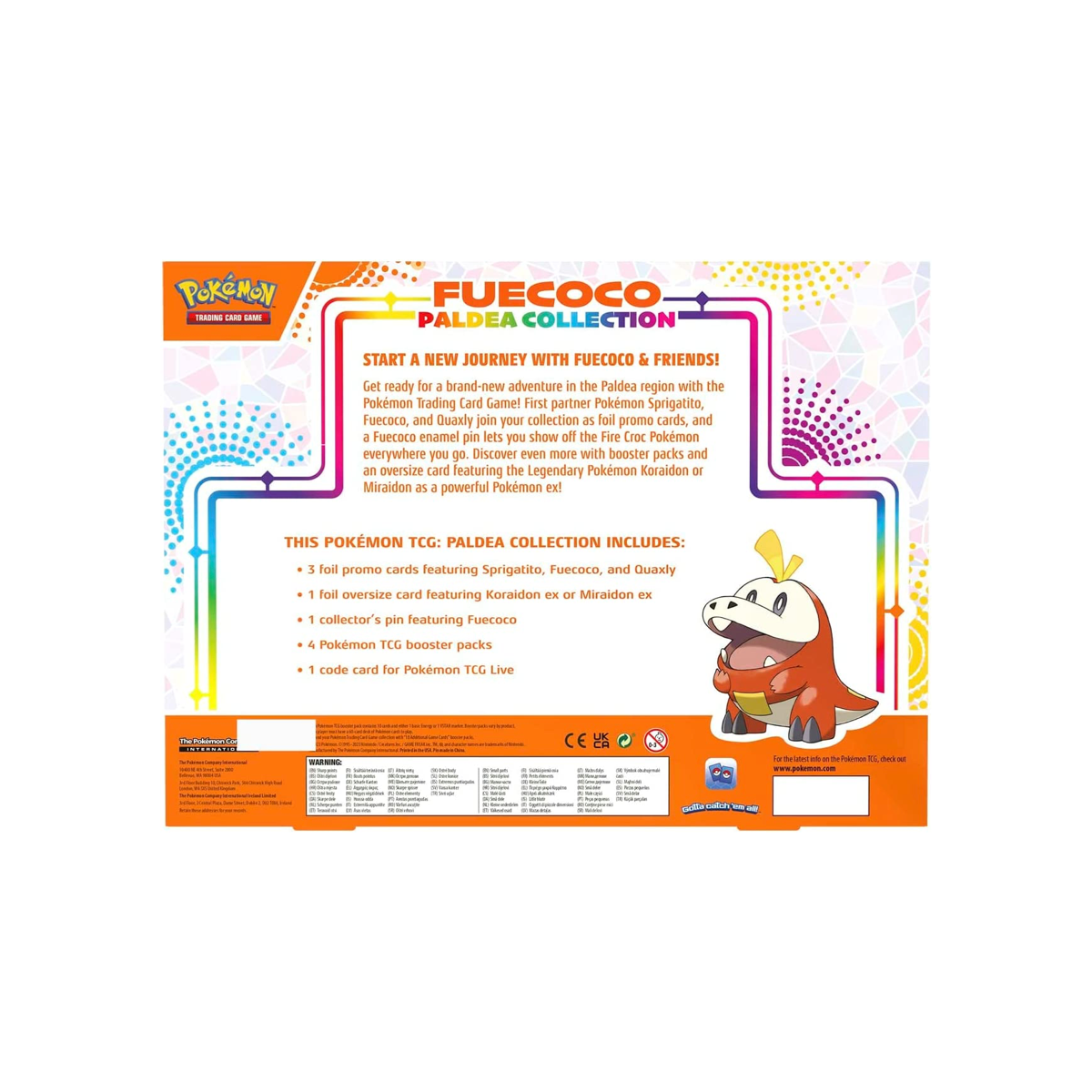 Fuecoco - Paldea Collection Pin - Ingles