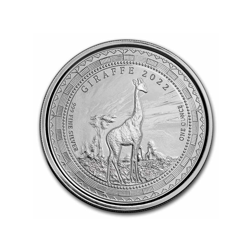 Jirafa - 2022 - Republica de Guinea Ecuatorial - Moneda de Plata