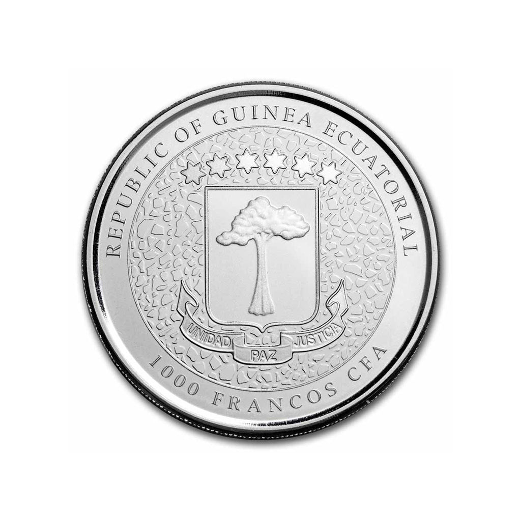 Jirafa - 2022 - Republica de Guinea Ecuatorial - Moneda de Plata