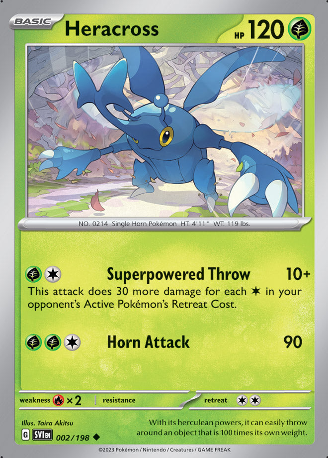 002/198 Heracross(Reverse holo)