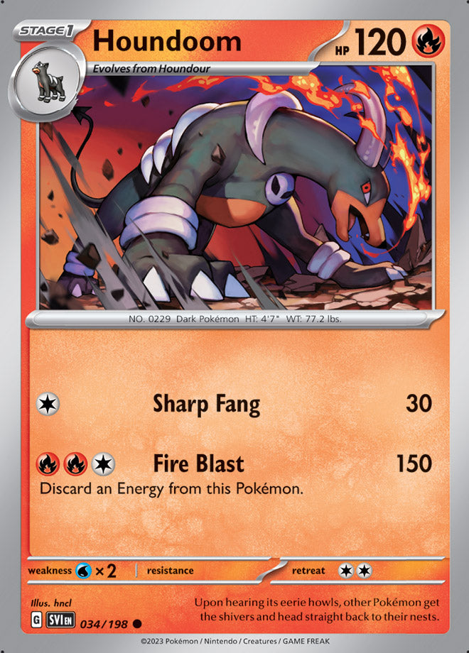 034/198 Houndoom(Reverse holo)