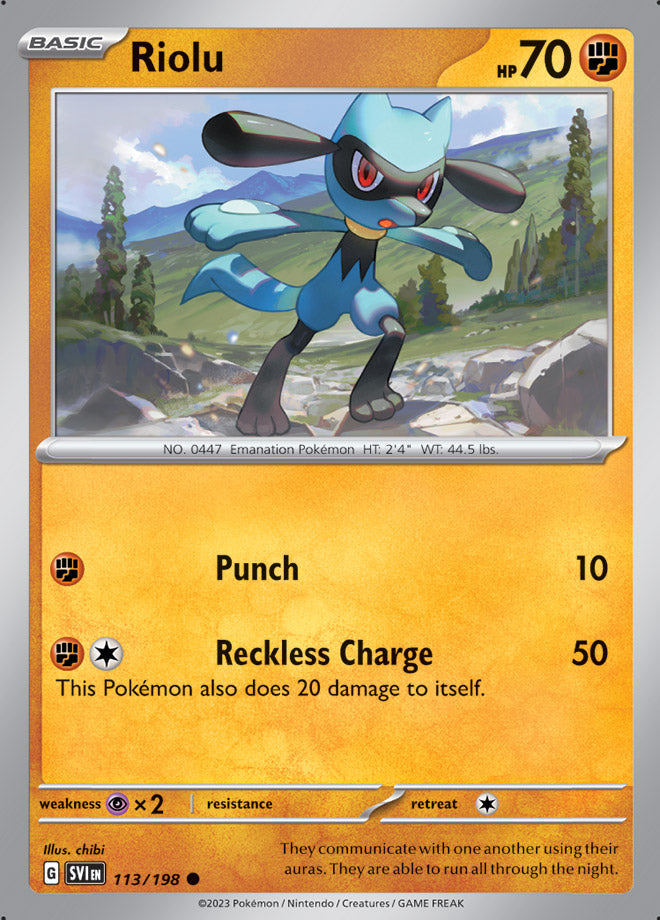 113/198 Riolu(Reverse holo)