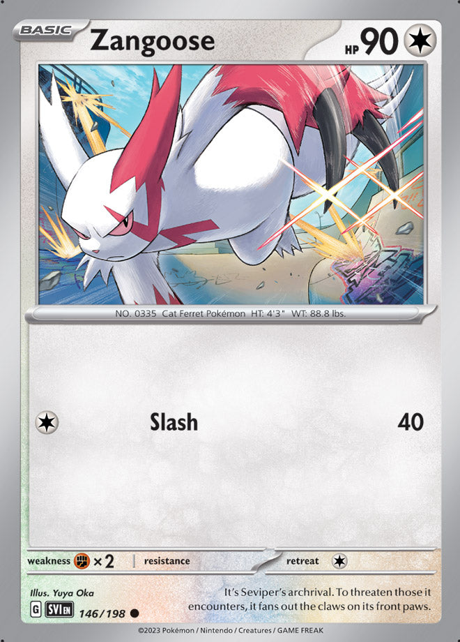 146/198 Zangoose(Reverse holo)