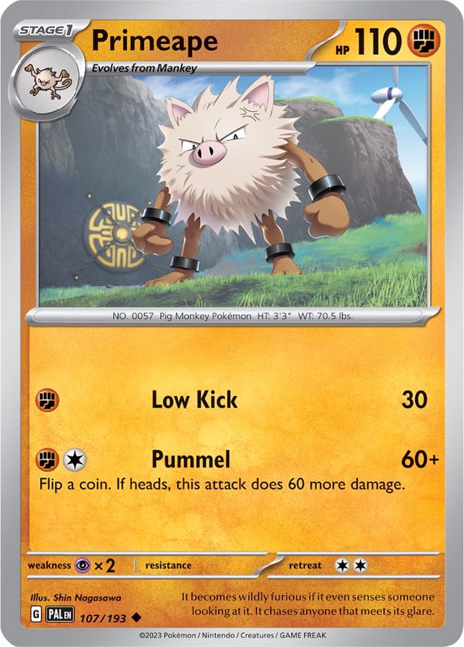 107/193 Primeape (Reverse holo)