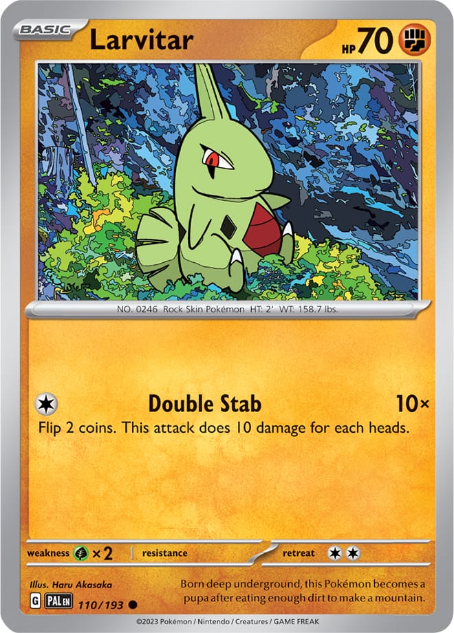 110/193 Larvitar (Reverse holo)