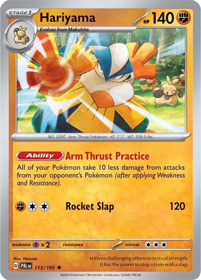 113/193 Hariyama (Reverse holo)