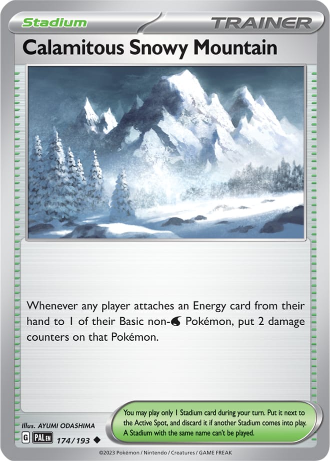 174/193 Calamitous Snowy Mountain (Reverse holo)